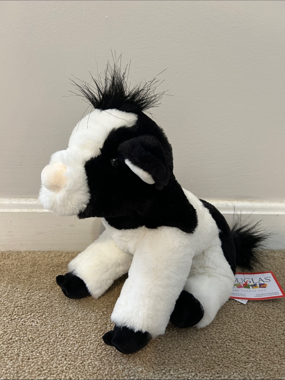 Douglas Black & White Plush Elsie Cow Plush NWT